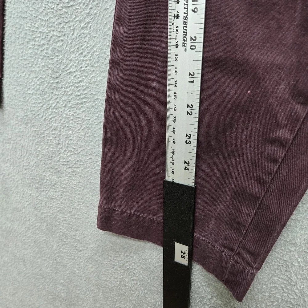 Banana Republic Men Pants 31X30 Burgundy Chino Twill Aiden‎ Button 28